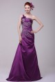 Long Purple Beaded One-Shoulder Prom Evening Formal Party Dresses ED010125
