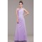 A-Line One-Shoulder Beaded Long Chiffon Prom Evening Formal Dresses ED011251