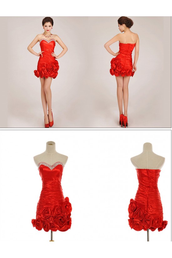 Short/Mini Sweetheart Beaded Prom Evening Formal Dresses ED011259