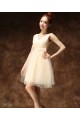 A-Line V-Neck Short Tulle Prom Evening Bridesmaid Dresses ED011264