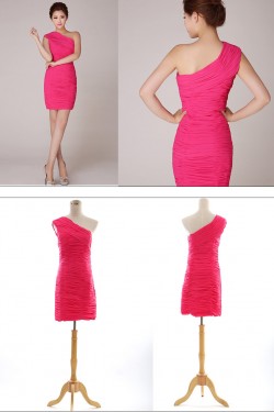 Short/Mini One-Shoulder Chiffon Prom Evening Formal Dresses ED011265