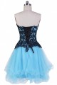 Modest Sweetheart Short Black Blue Prom Evening Cocktail Dresses ED011267