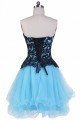 Modest Sweetheart Short Black Blue Prom Evening Cocktail Dresses ED011267