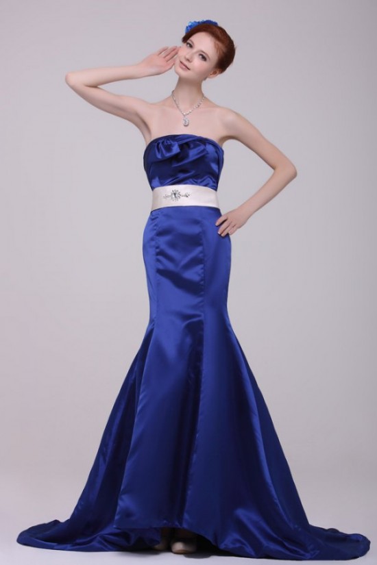 Trumpet/Mermaid Strapless Long Blue Prom Evening Formal Party Dresses ED010127 Trumpet/Mermaid Strapless Long Blue Prom Evening Formal Party Dresses ED010127