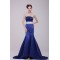 Trumpet/Mermaid Strapless Long Blue Prom Evening Formal Party Dresses ED010127