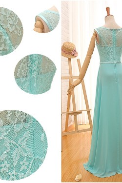 A-Line Lace and Chiffon Prom Evening Formal Dresses ED011274