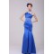 Trumpet/Mermaid Beaded Long Blue Prom Evening Formal Party Dresses ED010128