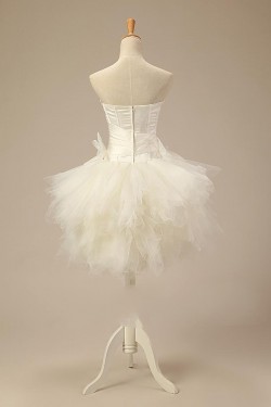 Beaded Short White Tulle Prom Evening Formal Dresses ED011280