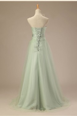 A-Line Strapless Long Prom Evening Formal Dresses ED011282