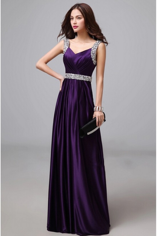 A-Line Beaded Long Purple Prom Evening Formal Dresses ED011285 A-Line Beaded Long Purple Prom Evening Formal Dresses ED011285