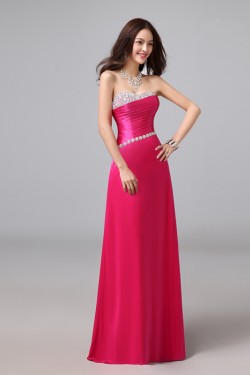 A-Line Sweetheart Beaded Long Prom Evening Formal Dresses ED011288