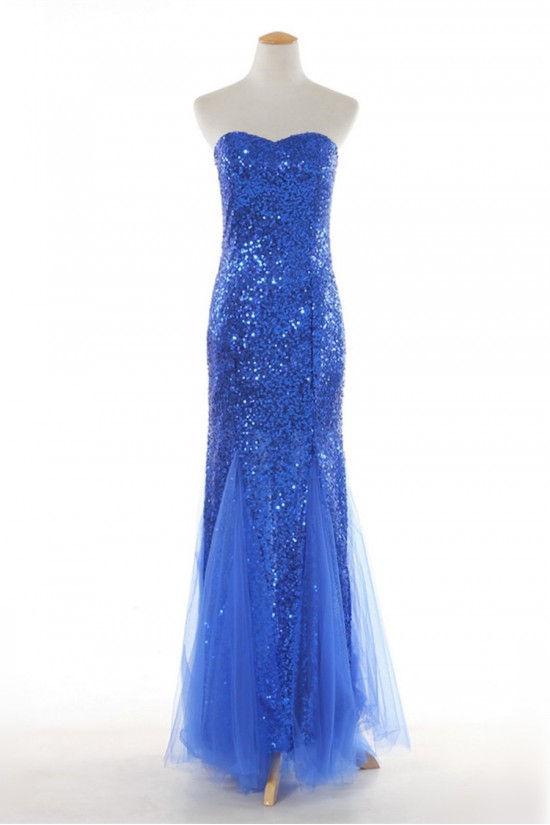 Trumpet/Mermaid Sequins Long Prom Evening Formal Dresses ED011290