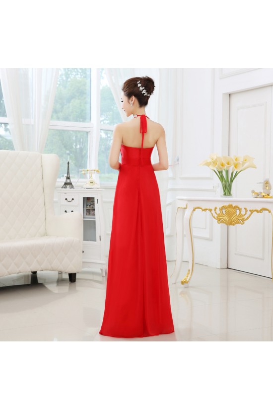 A-Line Halter Beaded Long Red Chiffon Prom Evening Formal Dresses ED011301 A-Line Halter Beaded Long Red Chiffon Prom Evening Formal Dresses ED011301