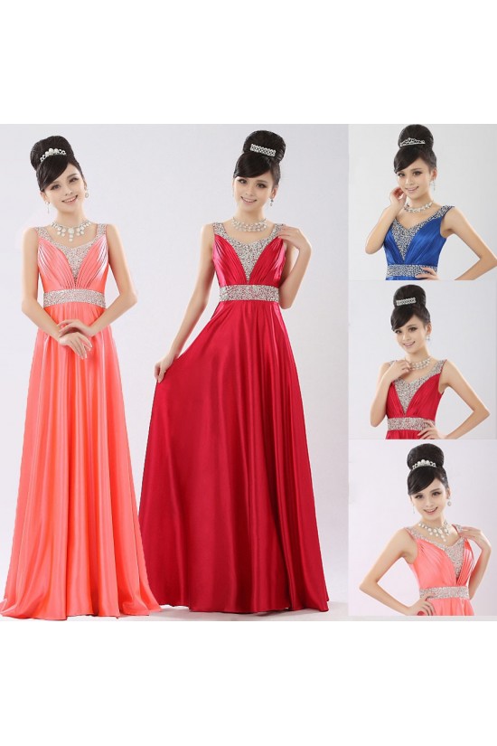A-Line Beaded Long Prom Evening Formal Dresses ED011304 A-Line Beaded Long Prom Evening Formal Dresses ED011304
