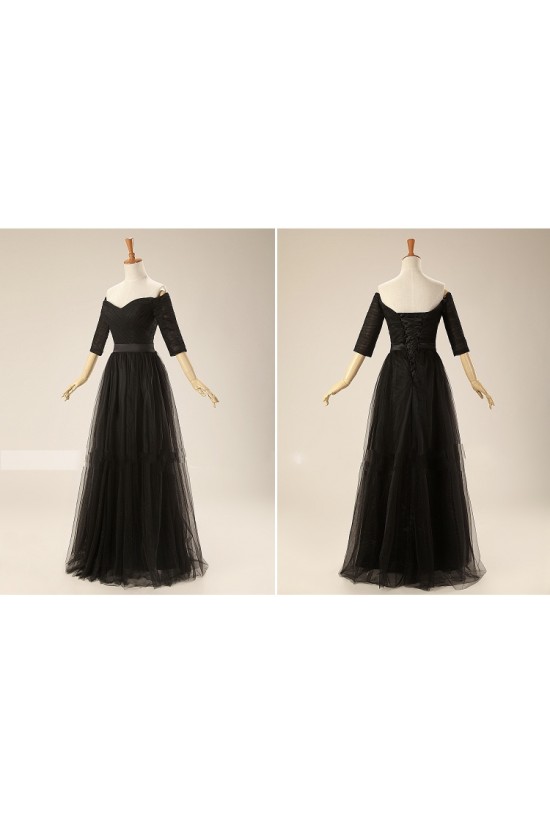 A-Line Half Sleeve Off-the-Shoulder Long Red Tulle Prom Evening Formal Dresses ED011309 A-Line Half Sleeve Off-the-Shoulder Long Red Tulle Prom Evening Formal Dresses ED011309
