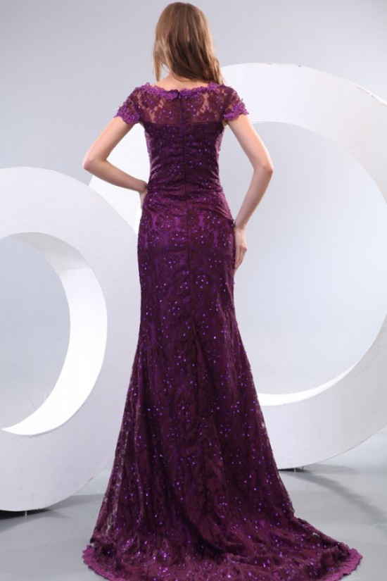 Trumpet/Mermaid Long Purple Lace Prom Evening Formal Party Dresses ED010131 Trumpet/Mermaid Long Purple Lace Prom Evening Formal Party Dresses ED010131
