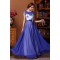 A-Line Long Blue Chiffon Prom Evening Formal Dresses ED011311