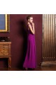 A-Line Beaded Long Purple Chiffon Prom Evening Formal Dresses ED011319