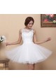 A-Line Bateau Short White Prom Evening Formal Dresses ED011320 A-Line Bateau Short White Prom Evening Formal Dresses ED011320