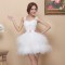 Short/Mini Straps Beaded White Prom Evening Formal Dresses ED011321