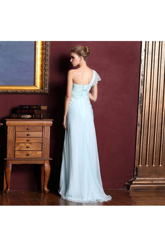 Sheath/Column One-Shoulder Beaded Long Chiffon Prom Evening Formal Dresses ED011326 Sheath/Column One-Shoulder Beaded Long Chiffon Prom Evening Formal Dresses ED011326