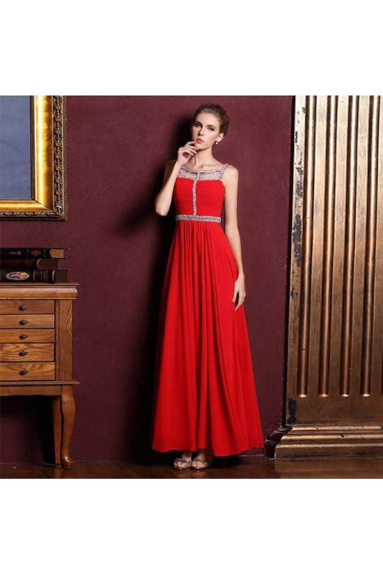 A-Line Beaded Long Chiffon Prom Evening Formal Dresses ED011329 A-Line Beaded Long Chiffon Prom Evening Formal Dresses ED011329