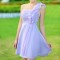 A-Line One-Shoulder Short Chiffon Prom Evening Bridesmaid Dresses ED011334