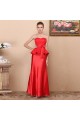 Trumpet/Mermaid Sweetheart Lace and Satin Long Red Prom Evening Formal Dresses ED011336