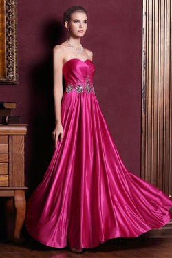 A-Line Sweetheart Beaded Long Prom Evening Formal Dresses ED011338