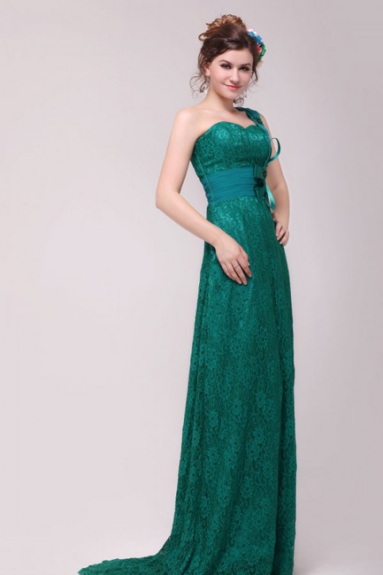 One-Shoulder Long Lace Prom Evening Formal Party Dresses ED010134 One-Shoulder Long Lace Prom Evening Formal Party Dresses ED010134