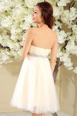 A-Line Strapless Beaded Short Prom Evening Formal Dresses ED011344