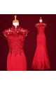 Trumpet/Mermaid High-Neck Beaded Applique Long Red Prom Evening Formal Dresses ED011346 Trumpet/Mermaid High-Neck Beaded Applique Long Red Prom Evening Formal Dresses ED011346