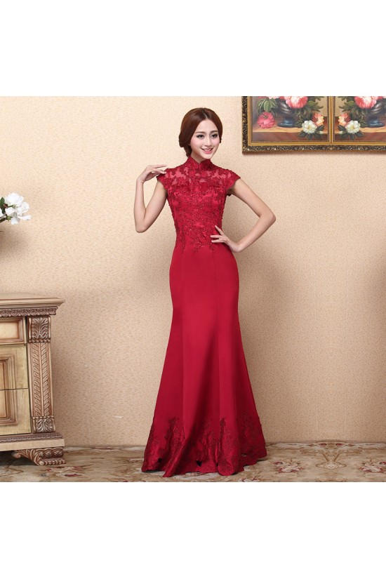 Trumpet/Mermaid High-Neck Beaded Applique Long Red Prom Evening Formal Dresses ED011346 Trumpet/Mermaid High-Neck Beaded Applique Long Red Prom Evening Formal Dresses ED011346