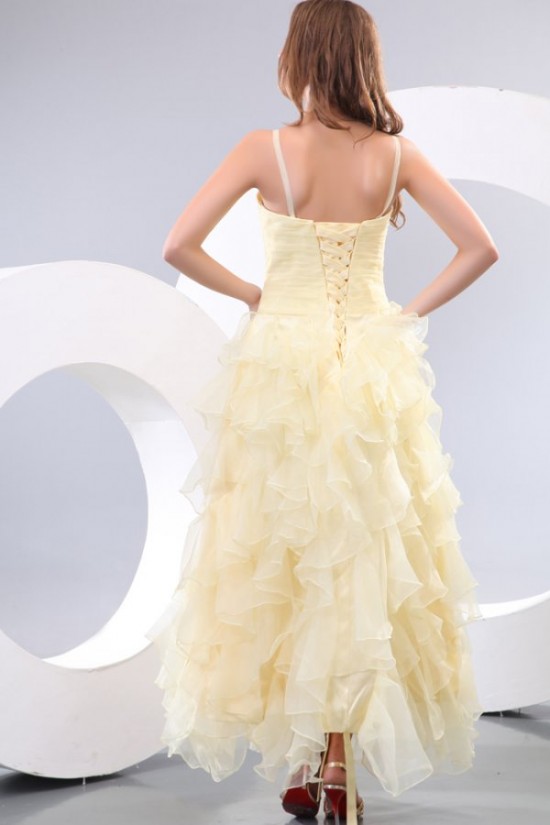 Ball Gown Spaghetti Strap Beaded Yellow Prom Evening Formal Party Dresses ED010135 Ball Gown Spaghetti Strap Beaded Yellow Prom Evening Formal Party Dresses ED010135