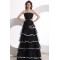 A-Line Strapless Long Black Prom Evening Formal Party Dresses ED010136