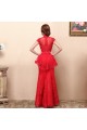 Trumpet/Mermaid High-Neck Cap-Sleeve Long Red Prom Evening Formal Dresses ED011360 Trumpet/Mermaid High-Neck Cap-Sleeve Long Red Prom Evening Formal Dresses ED011360