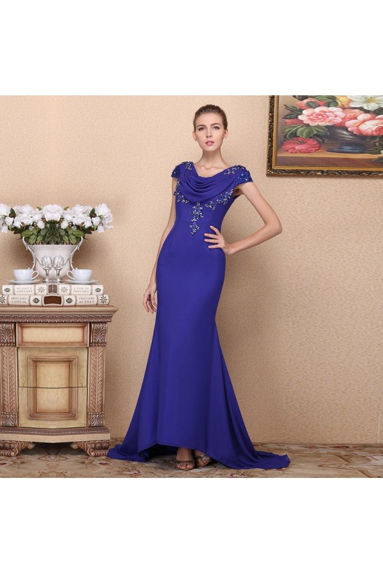 Trumpet/Mermaid Beaded Long Blue Chiffon Prom Evening Formal Dresses ED011362 Trumpet/Mermaid Beaded Long Blue Chiffon Prom Evening Formal Dresses ED011362