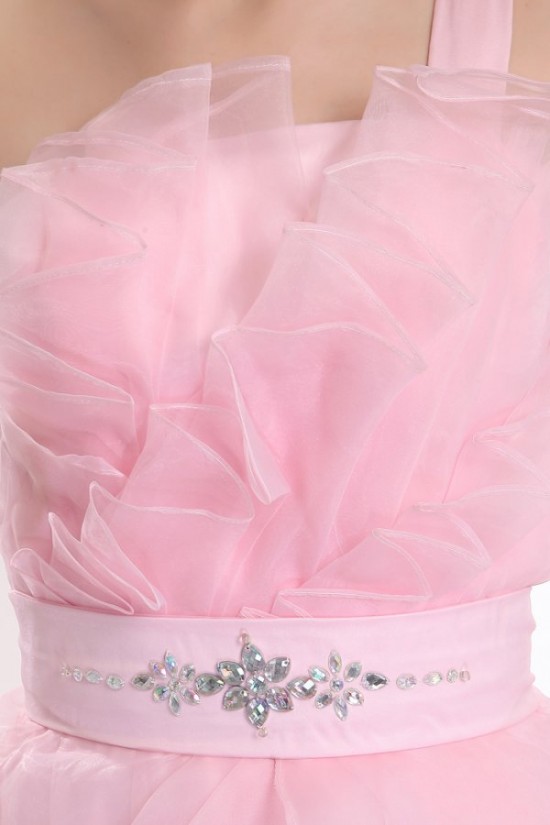 Long Pink One-Shoulder Prom Evening Formal Party Dresses ED010137 Long Pink One-Shoulder Prom Evening Formal Party Dresses ED010137