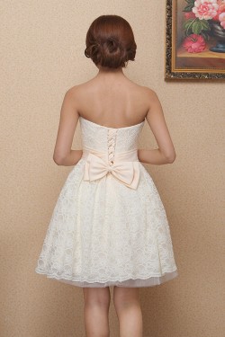 A-Line Sweetheart Short Lace Prom Evening Bridesmaid Dresses ED011375