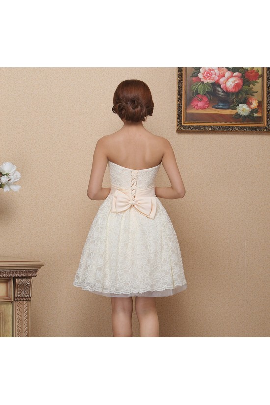 A-Line Sweetheart Short Lace Prom Evening Bridesmaid Dresses ED011375