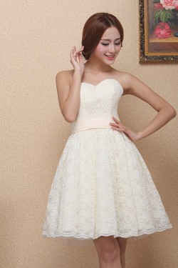 A-Line Sweetheart Short Lace Prom Evening Bridesmaid Dresses ED011375