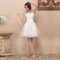 A-Line Strapless Short White Prom Evening Formal Bridesmaid Dresses ED011377