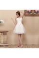 A-Line Strapless Short White Prom Evening Formal Bridesmaid Dresses ED011377