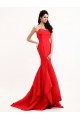 Trumpet/Mermaid Sweetheart Long Red Prom Evening Formal Dresses ED011381