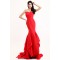 Trumpet/Mermaid Sweetheart Long Red Prom Evening Formal Dresses ED011381