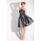 A-Line Sweetheart Short Black Taffeta Prom Evening Bridesmaid Dresses ED011383