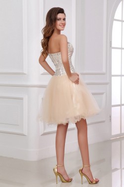 A-Line Sweetheart Beaded Short Prom Evening Cocktail Dresses ED011387