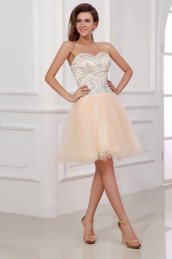 A-Line Sweetheart Beaded Short Prom Evening Cocktail Dresses ED011387 A-Line Sweetheart Beaded Short Prom Evening Cocktail Dresses ED011387