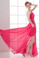 High Low One-Shoulder Beaded Chiffon Prom Evening Formal Dresses ED011391