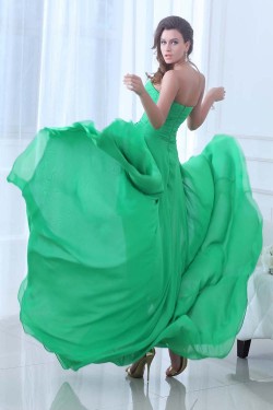 Beaded Sweetheart Chiffon Prom Evening Formal Dresses ED011395